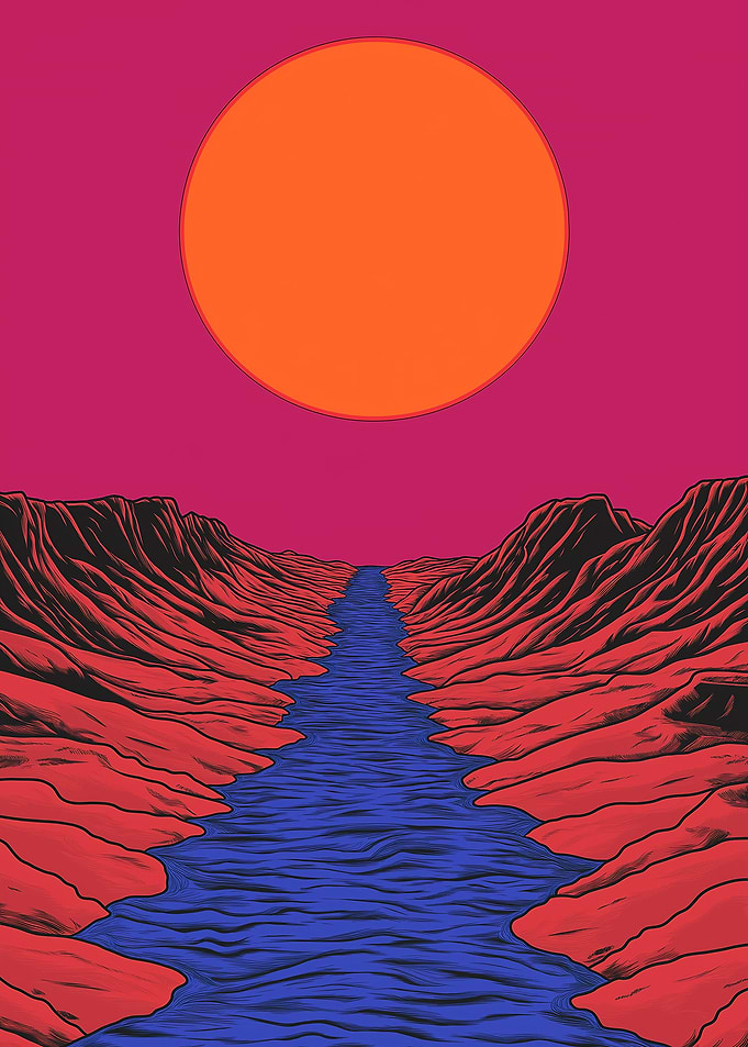 Red Canyon with Blue River