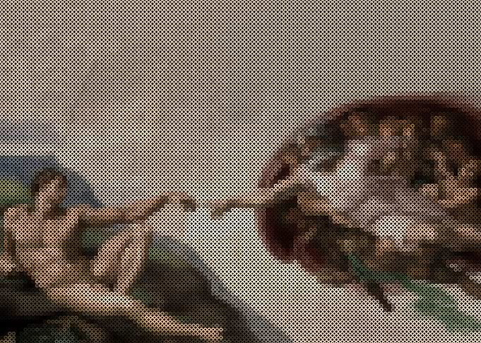 Creation of Adam Pixelated