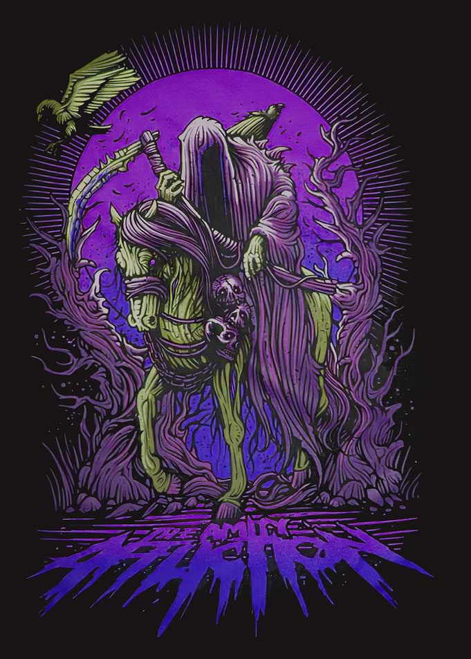 Grim Reaper on Horseback Illustration