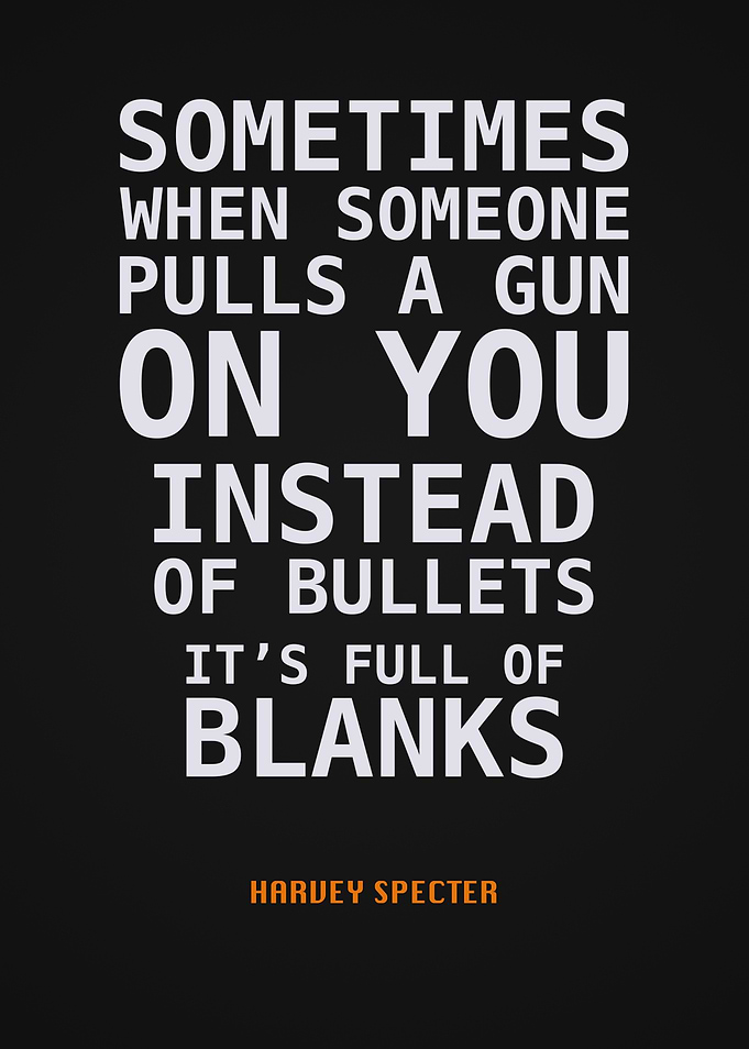 Harvey Specter Quote Text Art