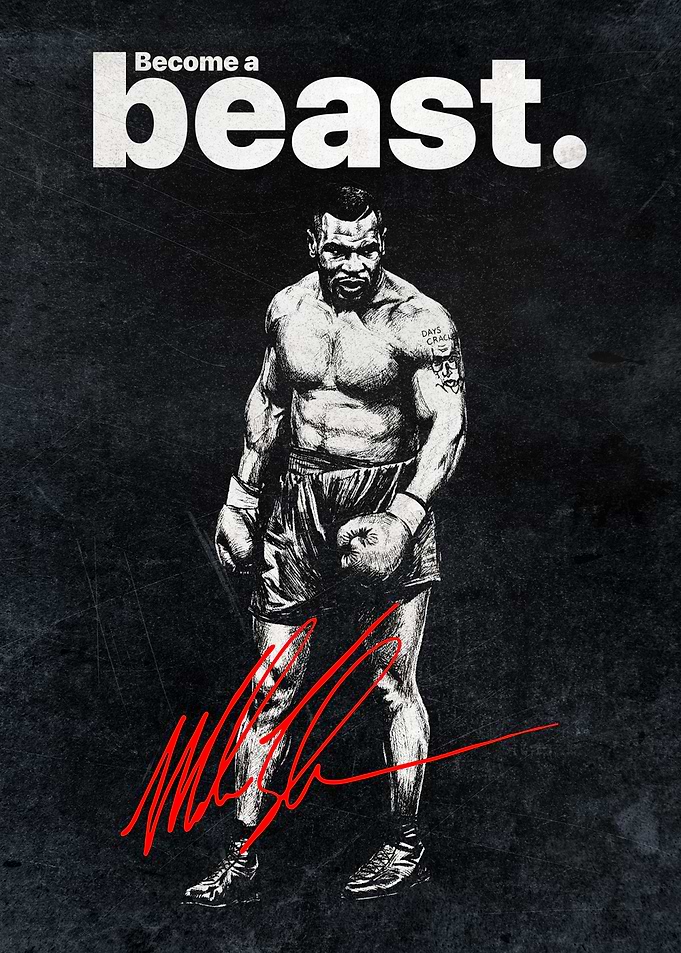 Inspirational Boxing Poster – Become a Beast