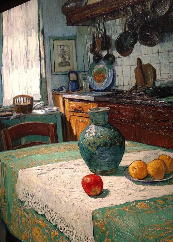 Still Life with Vase and Fruit