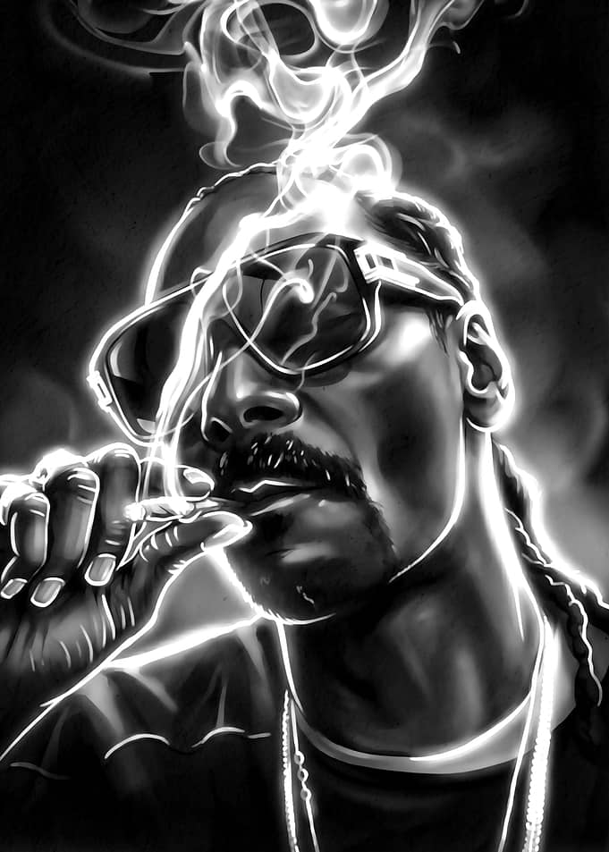 Snoop Dogg Smoking Portrait