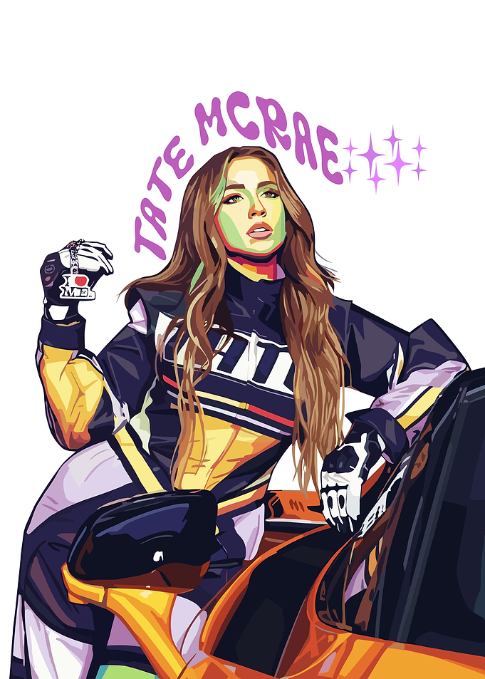 Tate Mcrae Racing Portrait