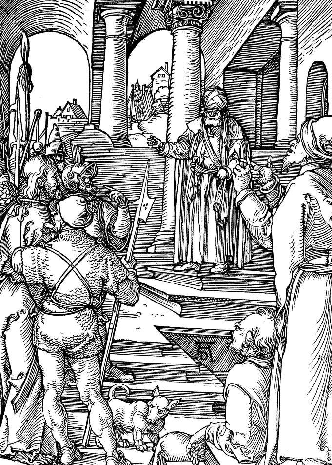 Christ Before Pilate Albrecht Durer Engraving