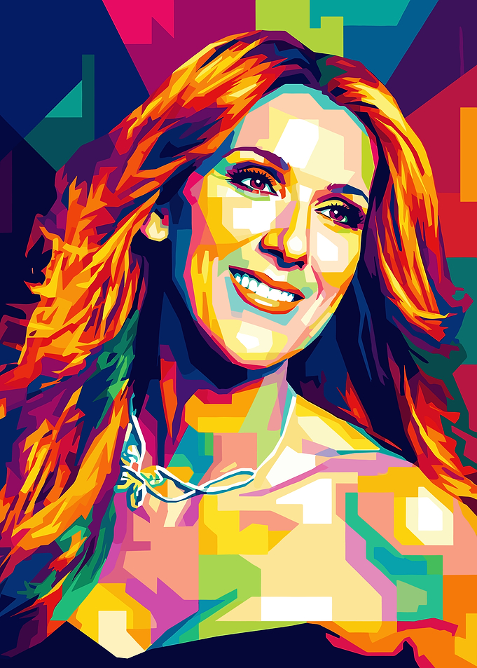 Celine Dion Pop Art Portrait