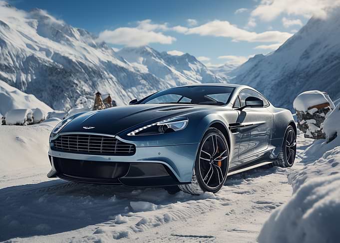 Aston Martin in Mountains