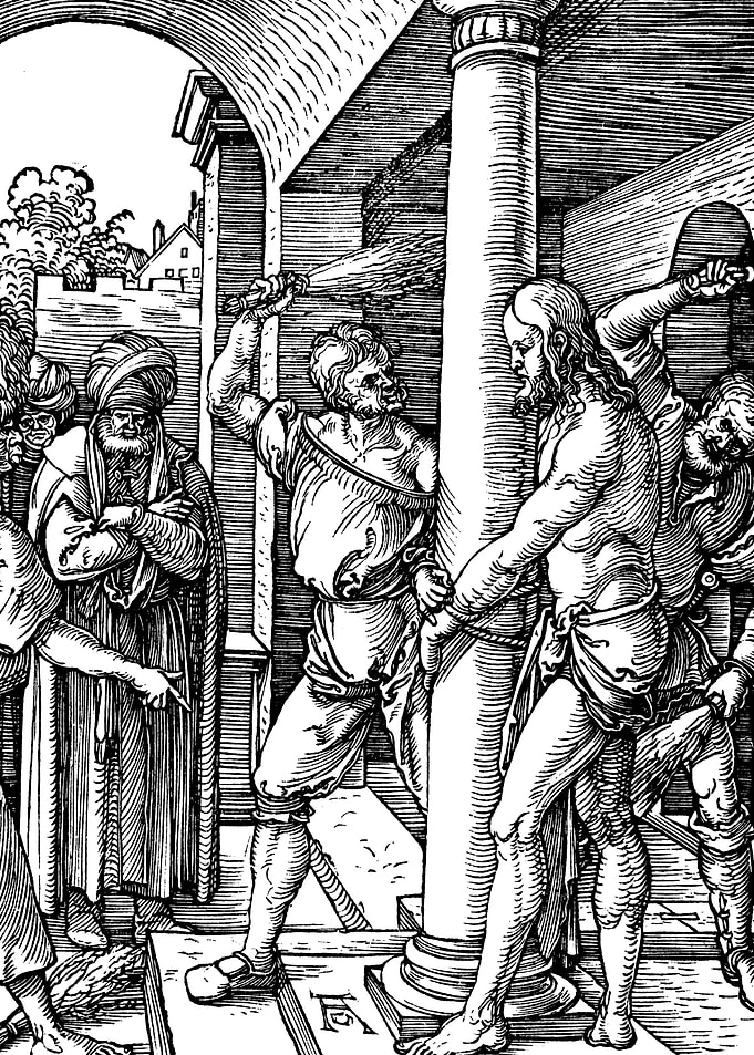 The Flagellation of Christ Albrecht Durer Engraving