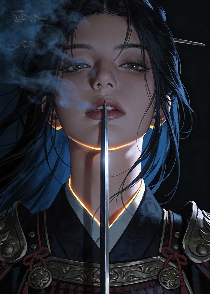 Woman with Sword in Mouth