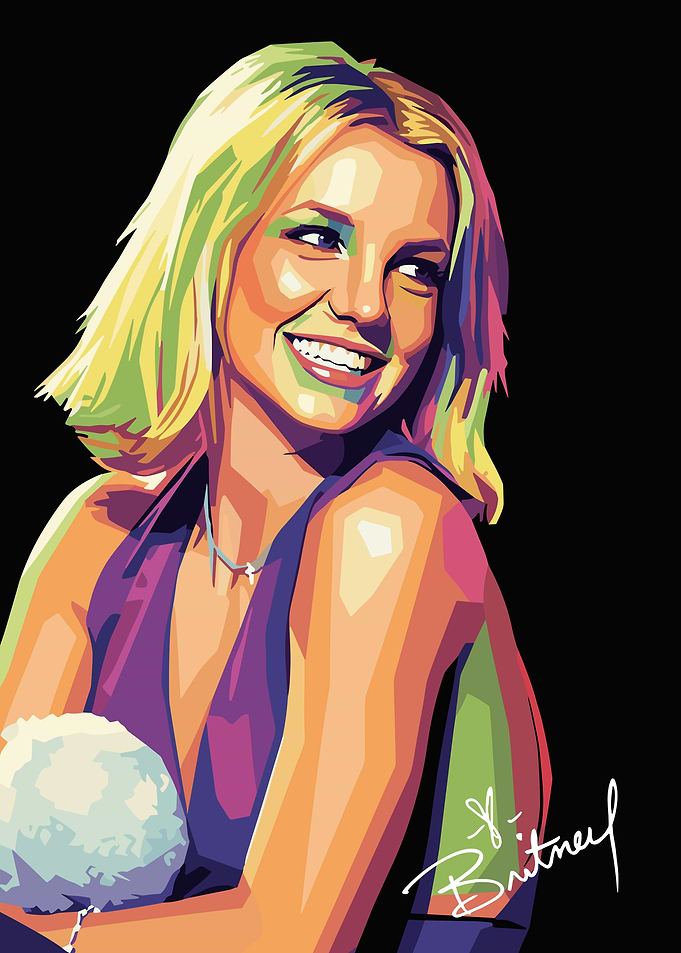 Britney Spears Pop Art Portrait