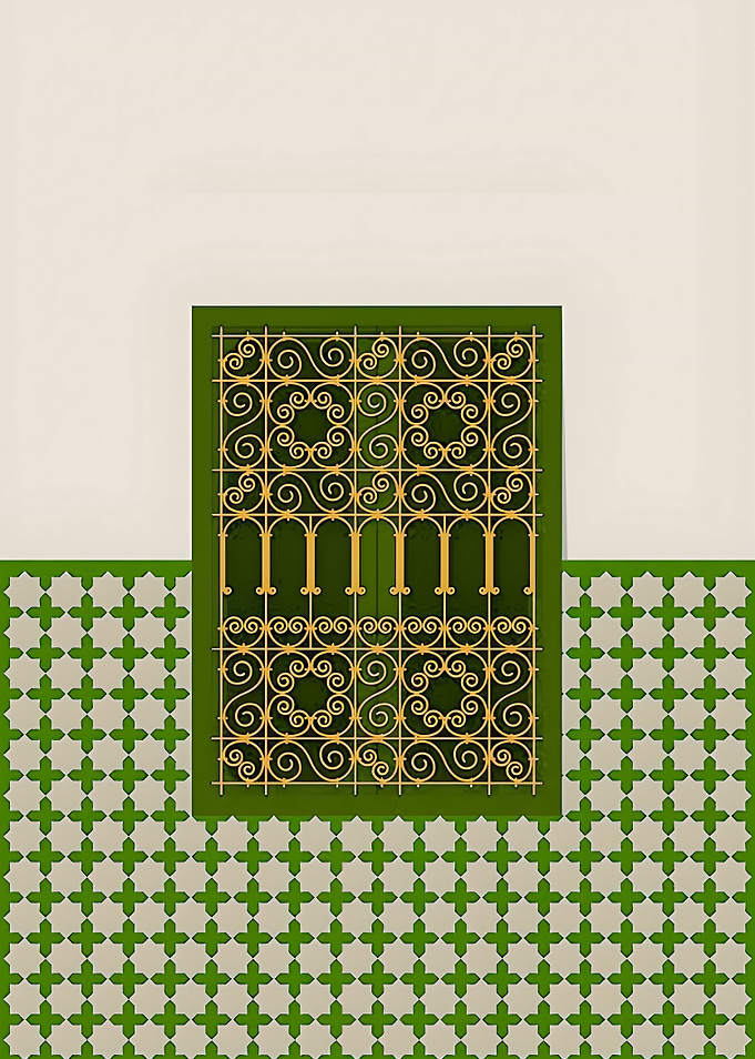 Green Window In Morocco