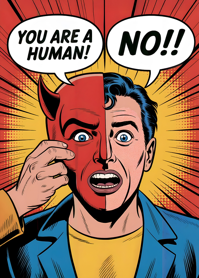 Devil Mask Reveal Pop Art
