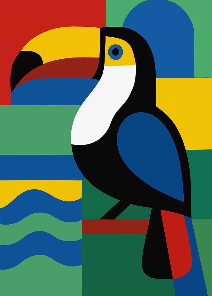 Abstract Toucan Art