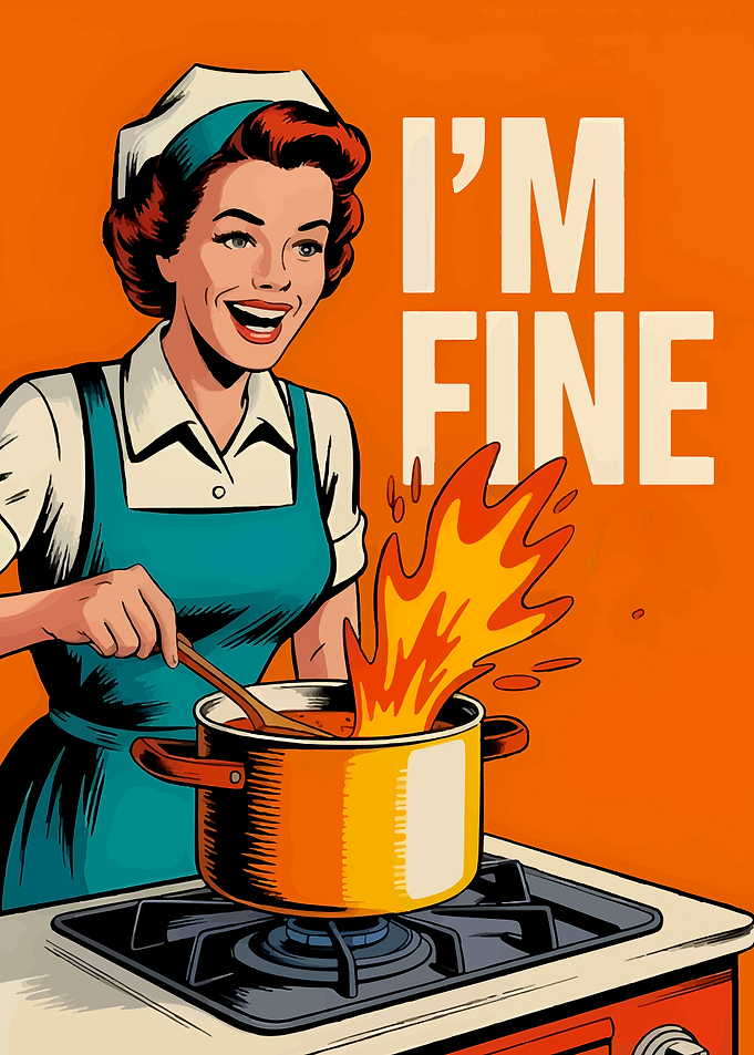 I'm Fine - Comic Style Illustration