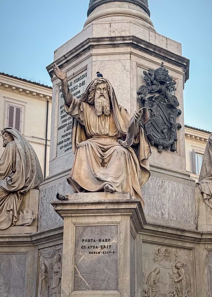 Marble Statue of a Prophet in Rome