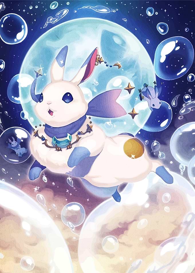 Fantasy Rabbit in Bubble World