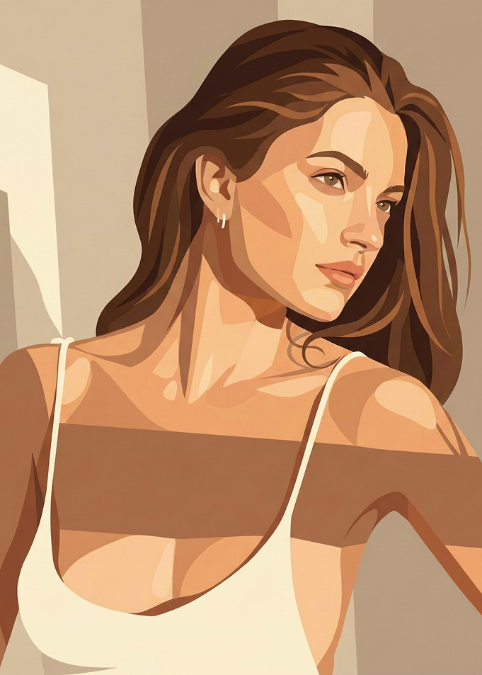 Woman Portrait in Sunlight