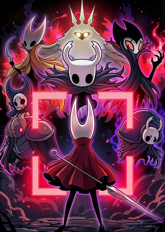 Hollow Knight Characters Group Illustration
