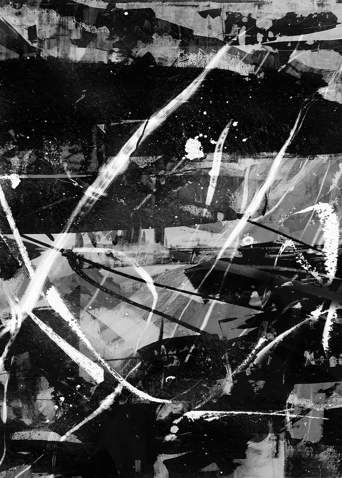 Abstract Black and White Painting