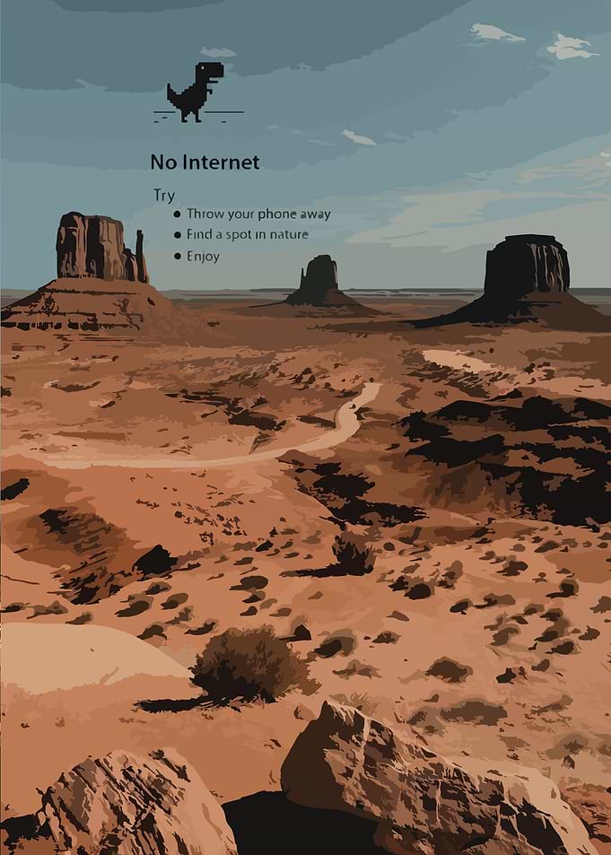 No Internet Desert Landscape