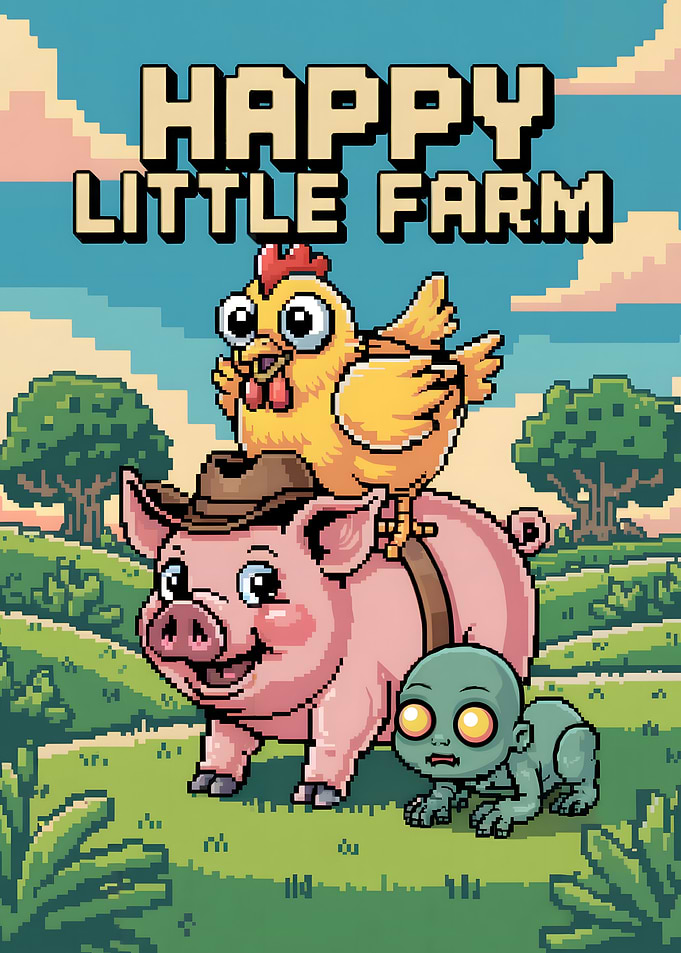 Happy Little Farm Pixel Art