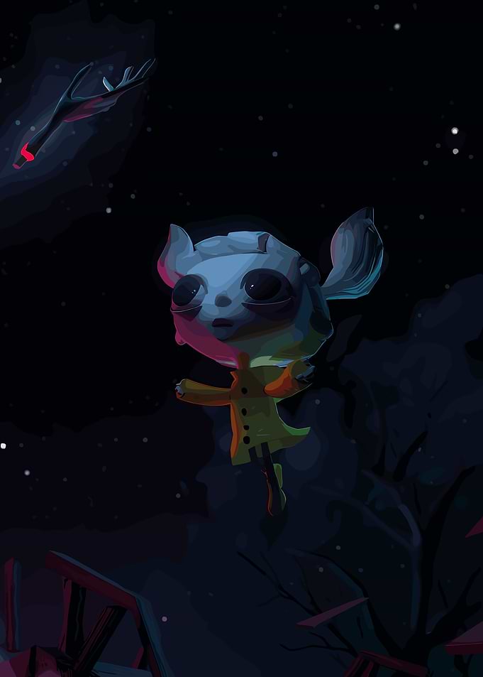 Stylized Creature in Dark Fantasy Setting
