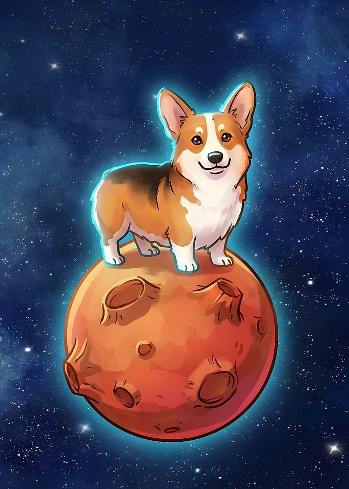 Corgi on Mars