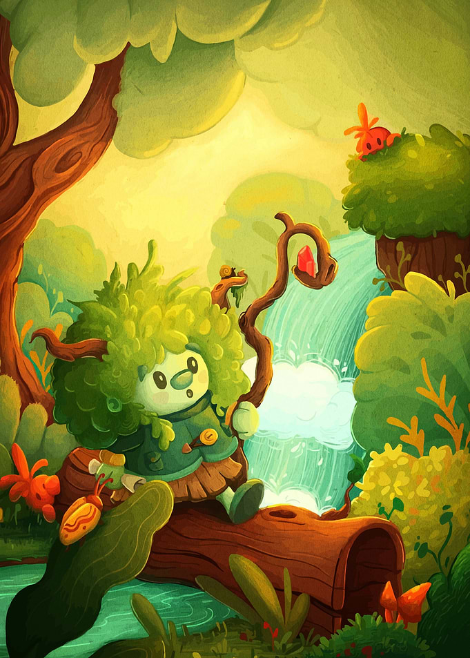 Forest Sprite with Crystal Staff