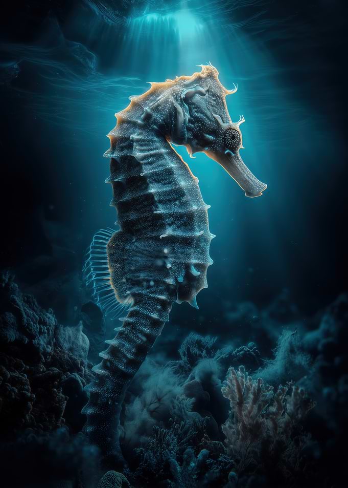Seahorse in Ocean Depth