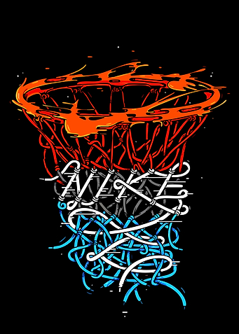 Basketball Hoop Abstract Art