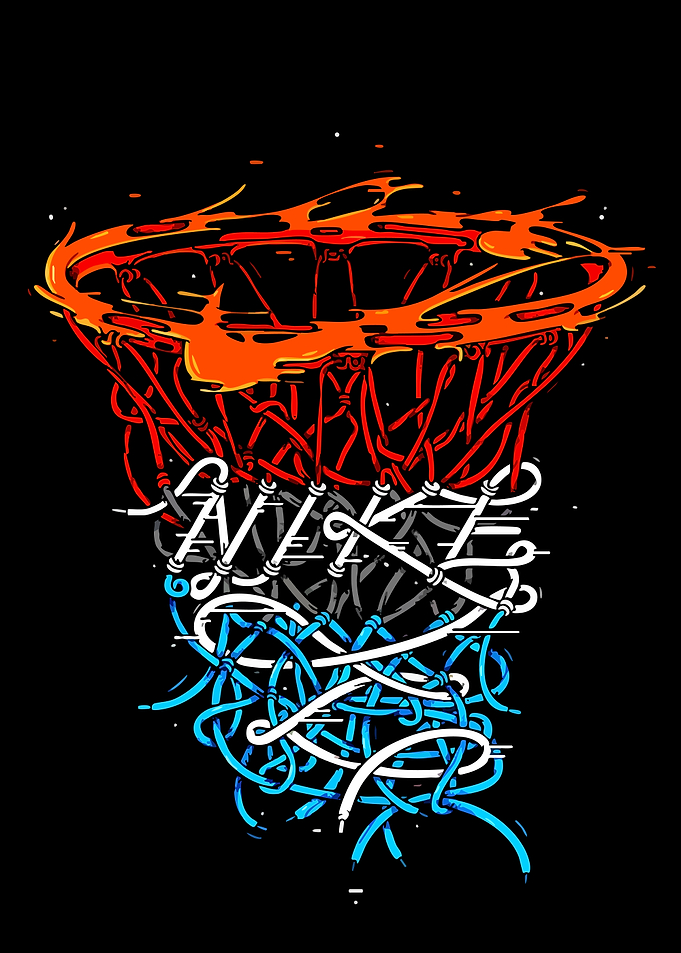 Basketball Hoop Abstract Art