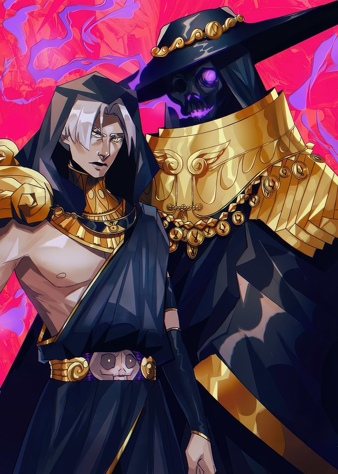 Hades Game Characters Thanatos and Zagreus