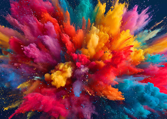 Colorful Powder Explosion
