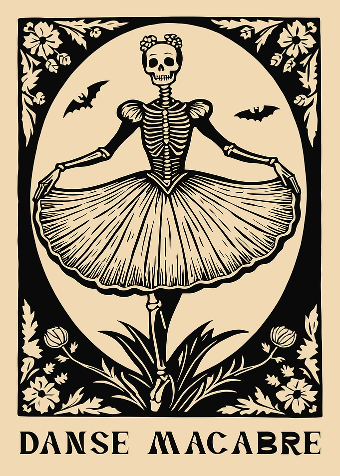 Danse Macabre Skeleton Ballerina