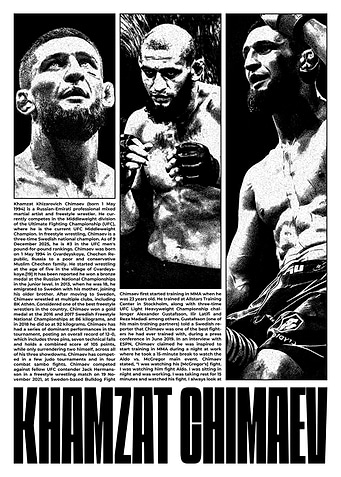 Khamzat Chimaev MMA Fighter Portrait