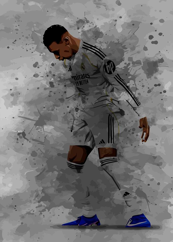 Soccer Player in Action Art