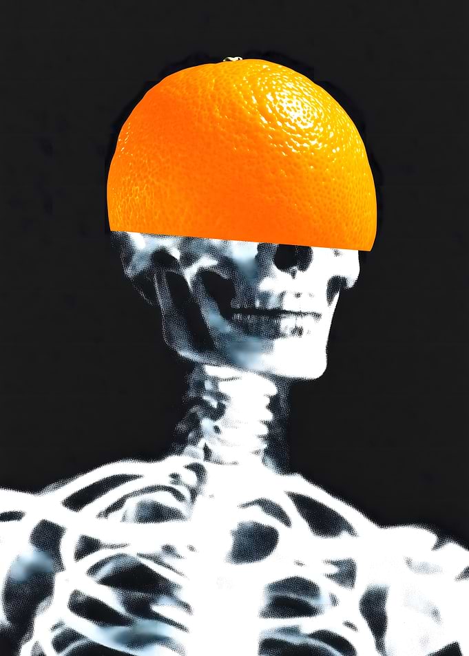 Orange Head Skeleton