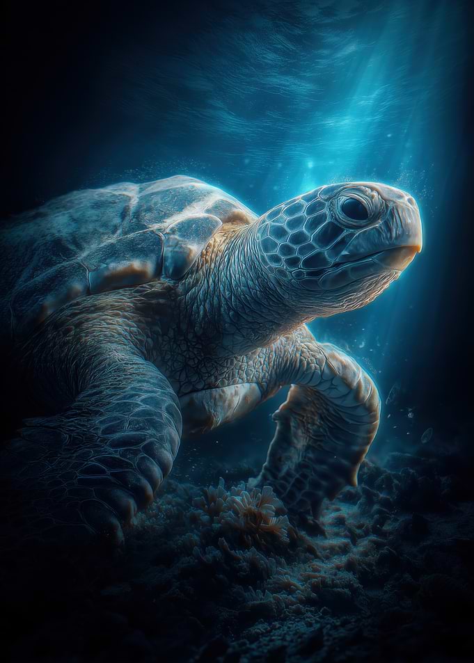 Sea Turtle Underwater