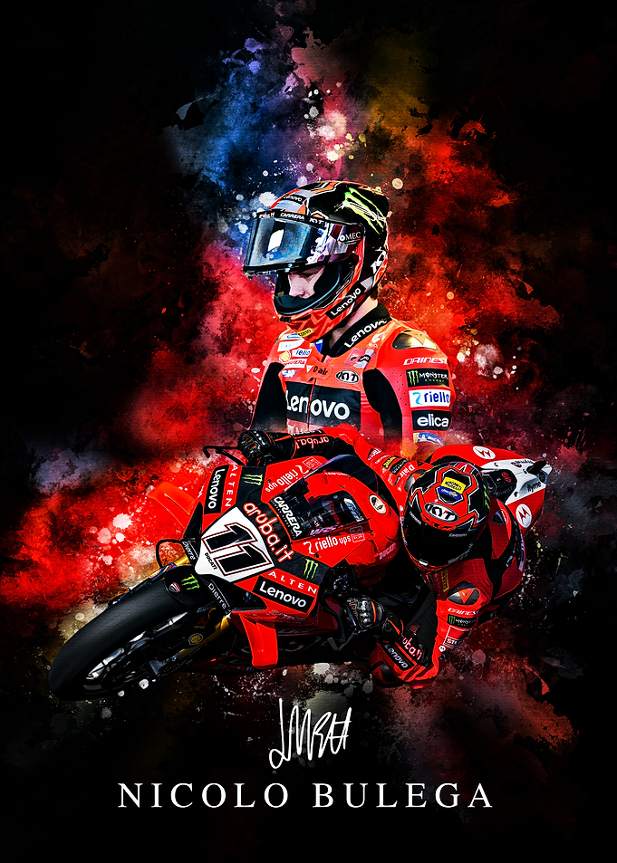 Nicolo Bulega Motorcycle Racing Portrait