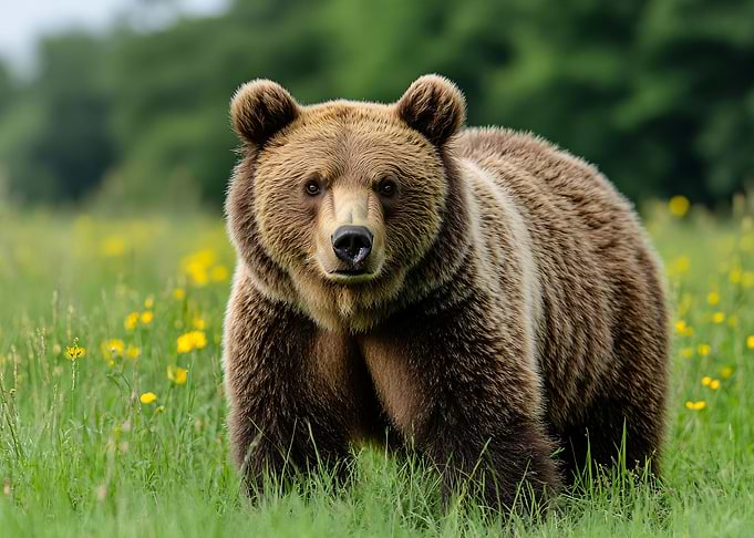 Brown Bear in Meadow