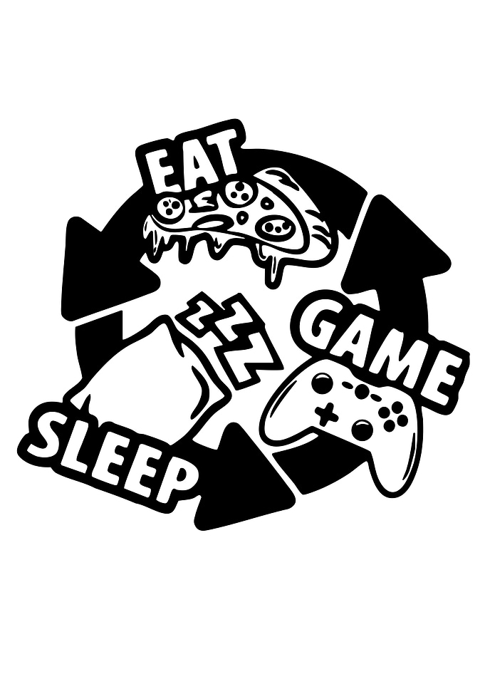 Eat Sleep Game Repeat Cycle