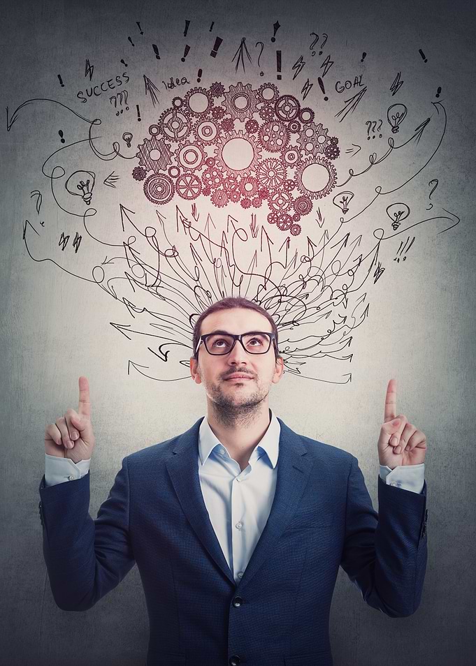 Man with Ideas and Success Concept