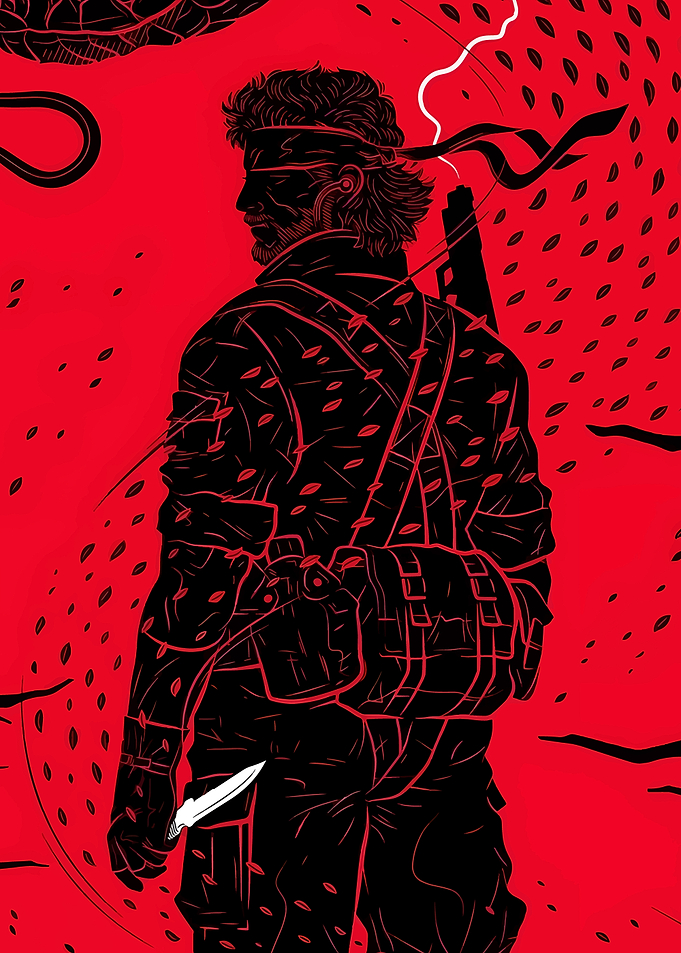Solid Snake in Red and Black