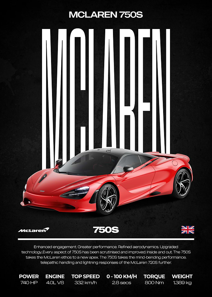 McLaren 750S Red Sports Car