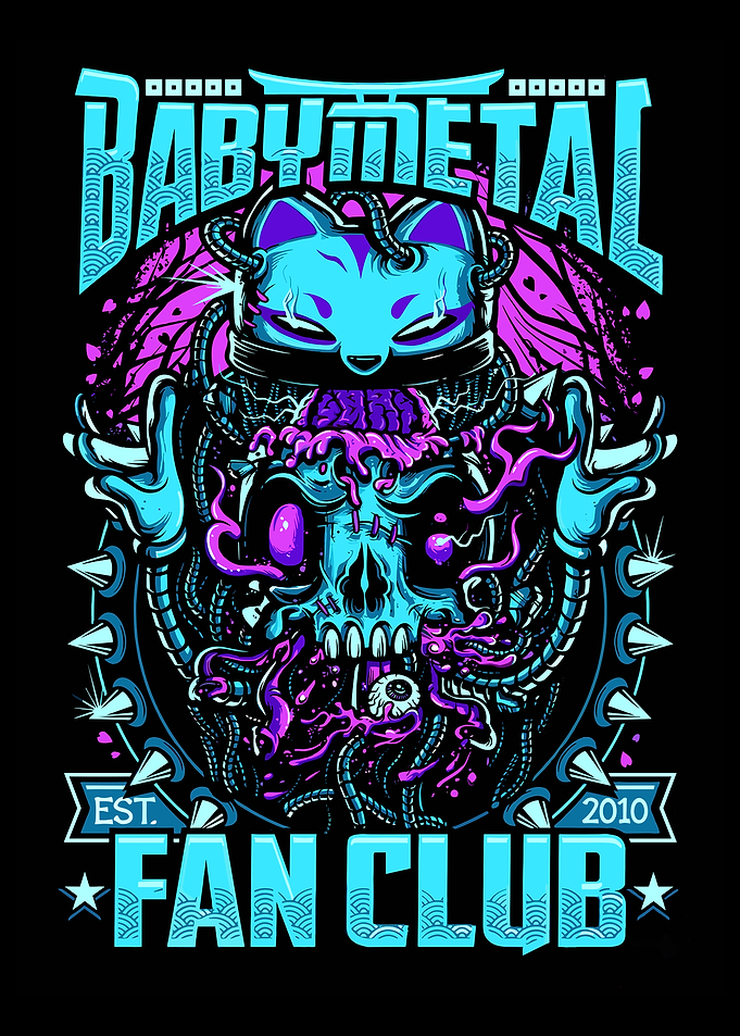 Babymetal Fan Club Skull Illustration