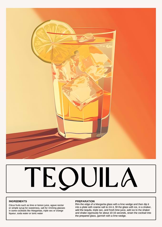 Tequila Cocktail Recipe Illustration