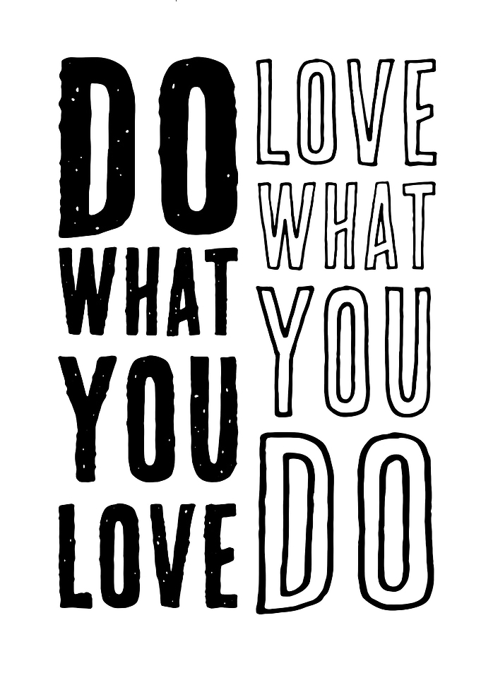 Do What You Love Typography