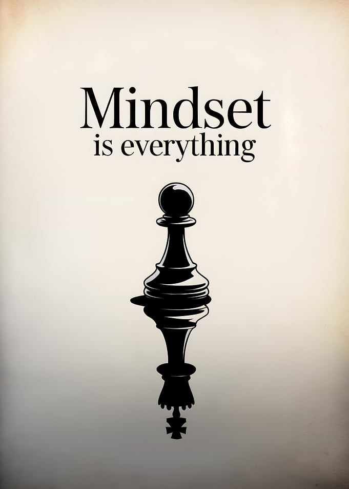 Mindset is everything chess piece
