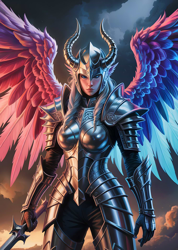 Winged Warrior in Armor