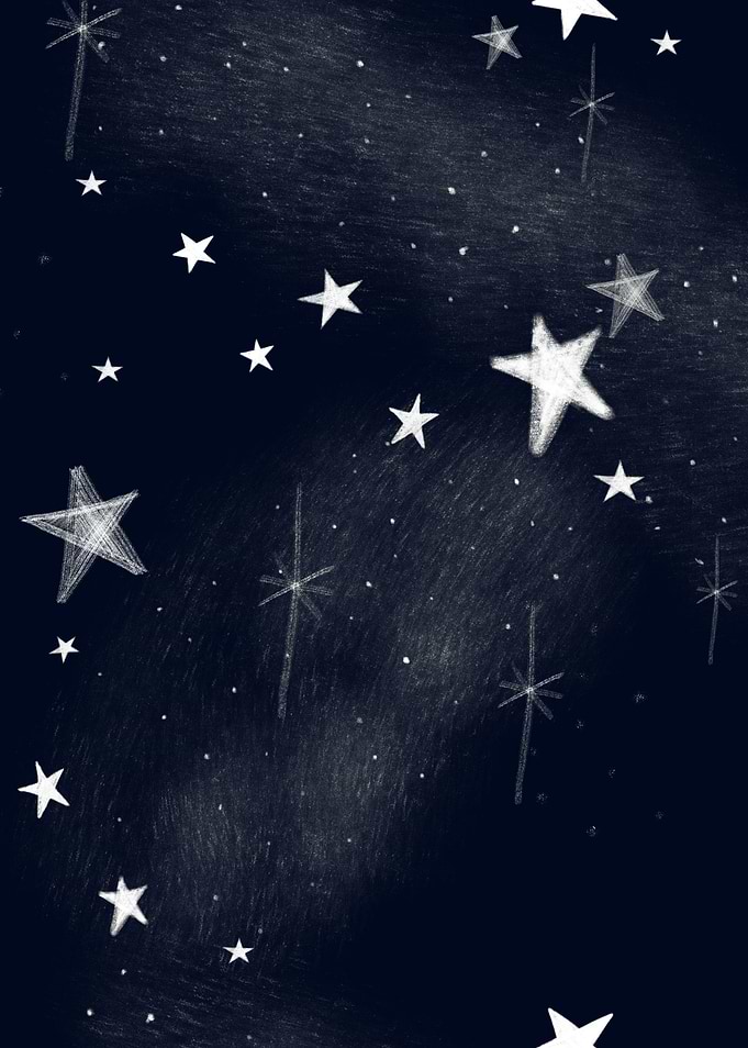 Starry Night Sky Illustration
